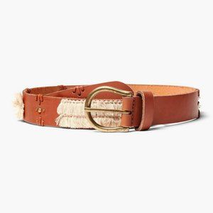 Lucky Brand Two Tone Fringe Belt - M - Boho/Vintage Vibe-Fringe Flower